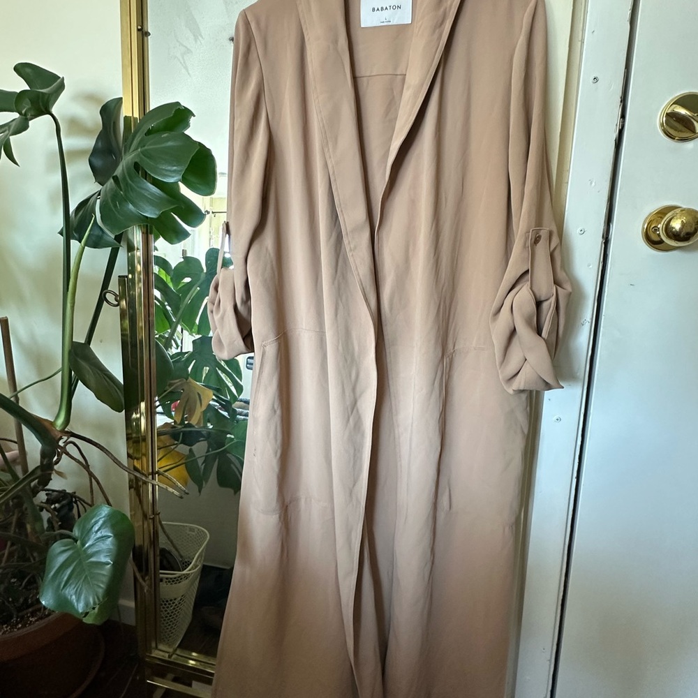 Aritzia/Babaton Tan Long Duster Coat
